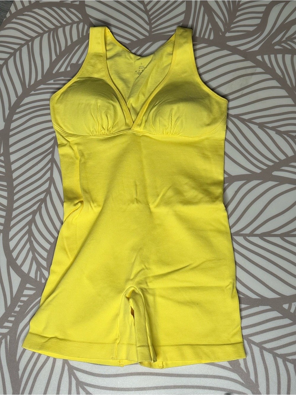 Women’s Yellow Shaping Bodysuit with Built-In Support